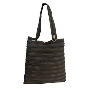 Zip-It Zipper Tote Shoulder Bag Olive Lightweight Travel Large Spacious Purse